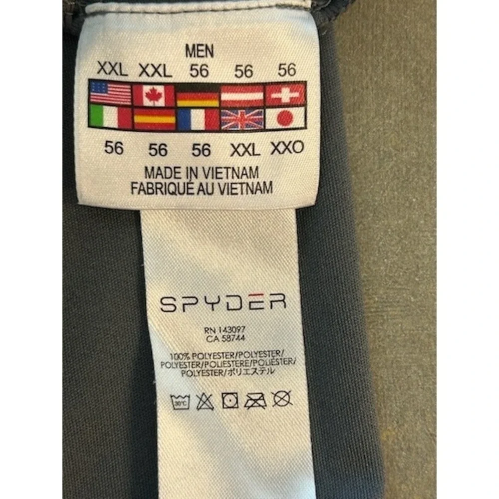 Spyder‎ Web Gray Pullover Long Sleeve Athletic Shirt Activewear Men's Size XXL
